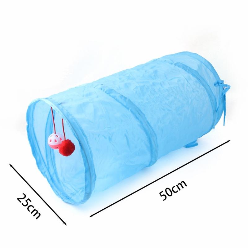 Hot Foldable Cat Tunnel Tube Interactive Fun Kitty Training Toy Boredom Buster for Puppy Kitten Pet Supplies Cat Accessory