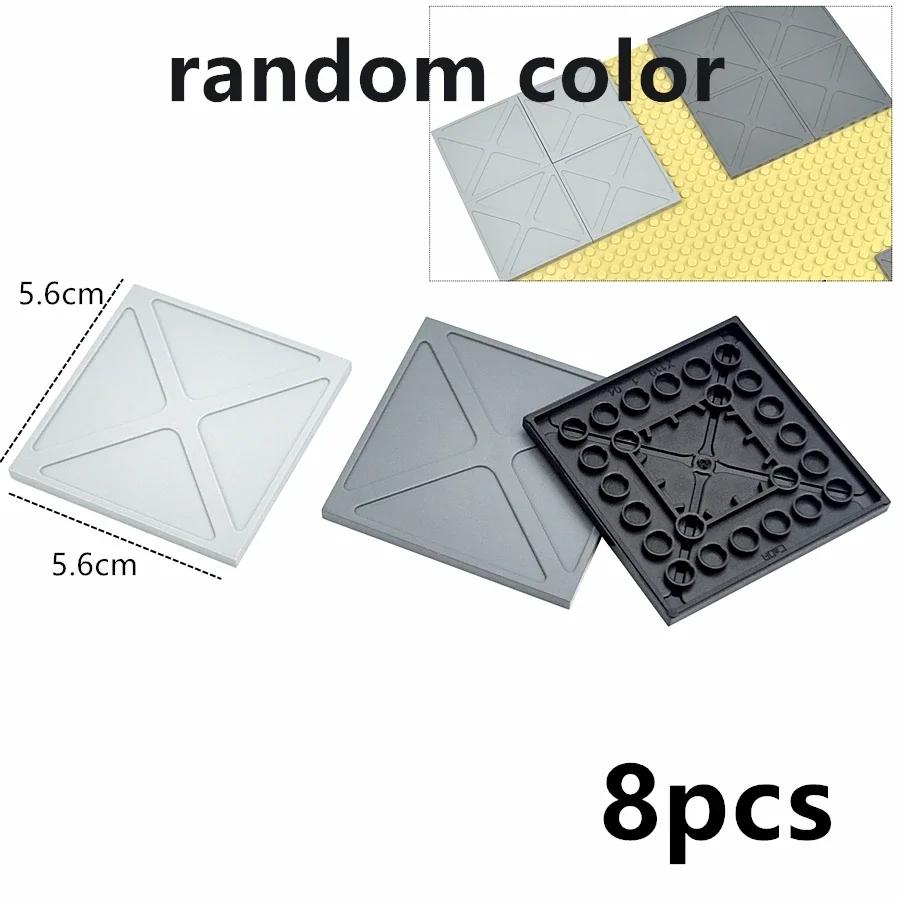 DO IT YOURSELF Ceramic Tile Construction Bricks MOC Smooth Figures Blocks 4x4 6x6 8x8 8x16 7x7 Works With 10202 1751 Learning Creativity Playthings
