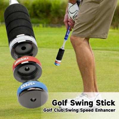 Palo de entrenamiento de Swing de Golf, herramienta de práctica de Swing de Golf para interiores, ajustable, 3 pesos, equipo de ayuda para entrenamiento de ritmo, accesorios para golfistas principiantes