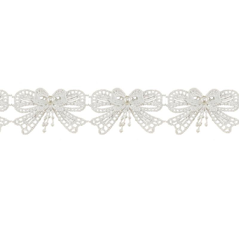 New Style Curtain Lace Bow Embroidery Lace Water-soluble Edge Romantic Home Textile Decoration