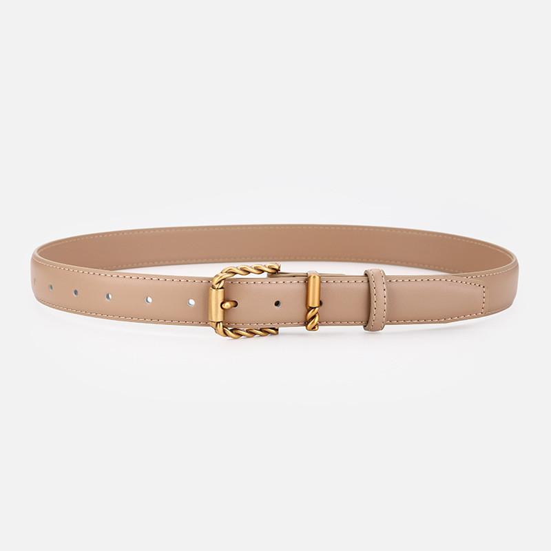Womens Fashion Leather Belt With Alloy Pin Buckle For Jeans And Dress Attire