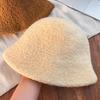 Autumn Winter Wool Bucket Hat Women Fashion Vintage Rabbit Fur Fisherman Hats Soft Warm Wool Basin Cap Korean Panama Hats