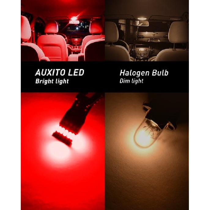 Red T10 Pure Inner LED Light Tail Bulbs Super Bright 2825 168 194 175 2821