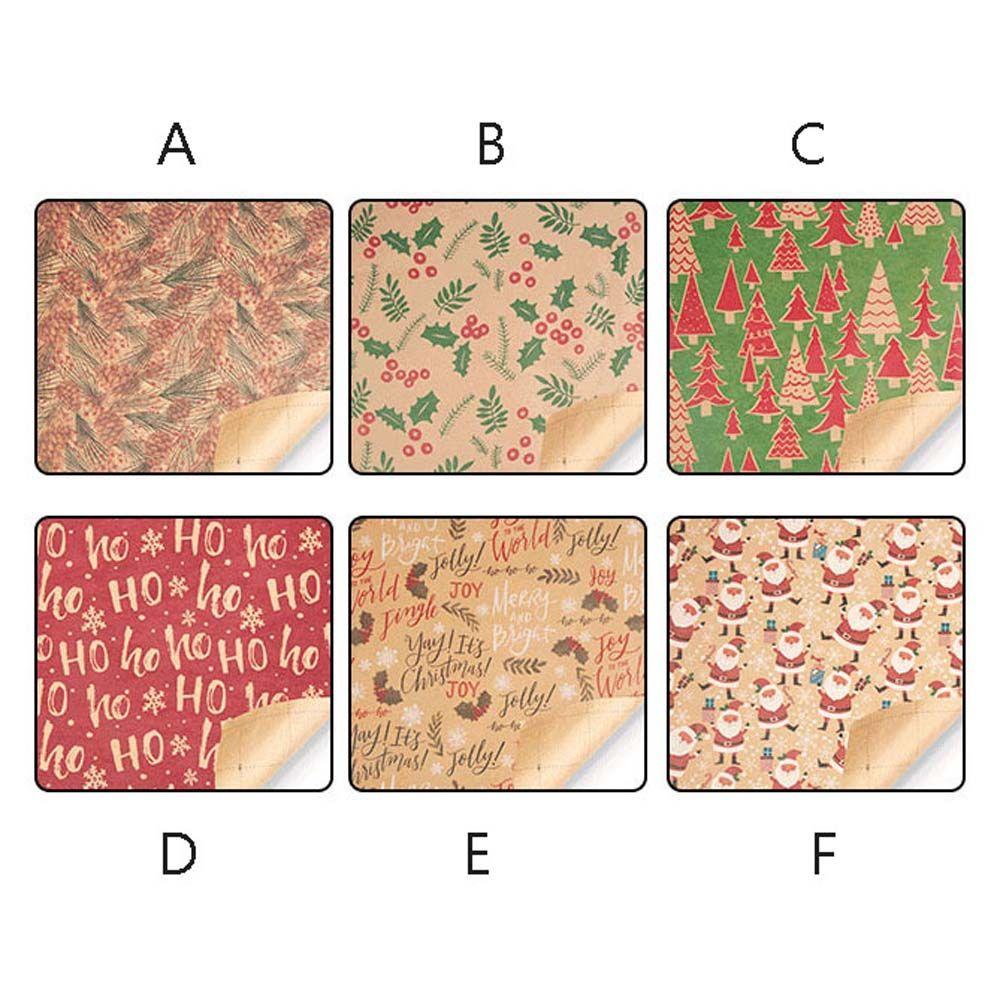 Santa Claus Kraft Paper Xmas Tree Christmas Decoration Gift Wrapping Paper Scrapbook Party Supplies