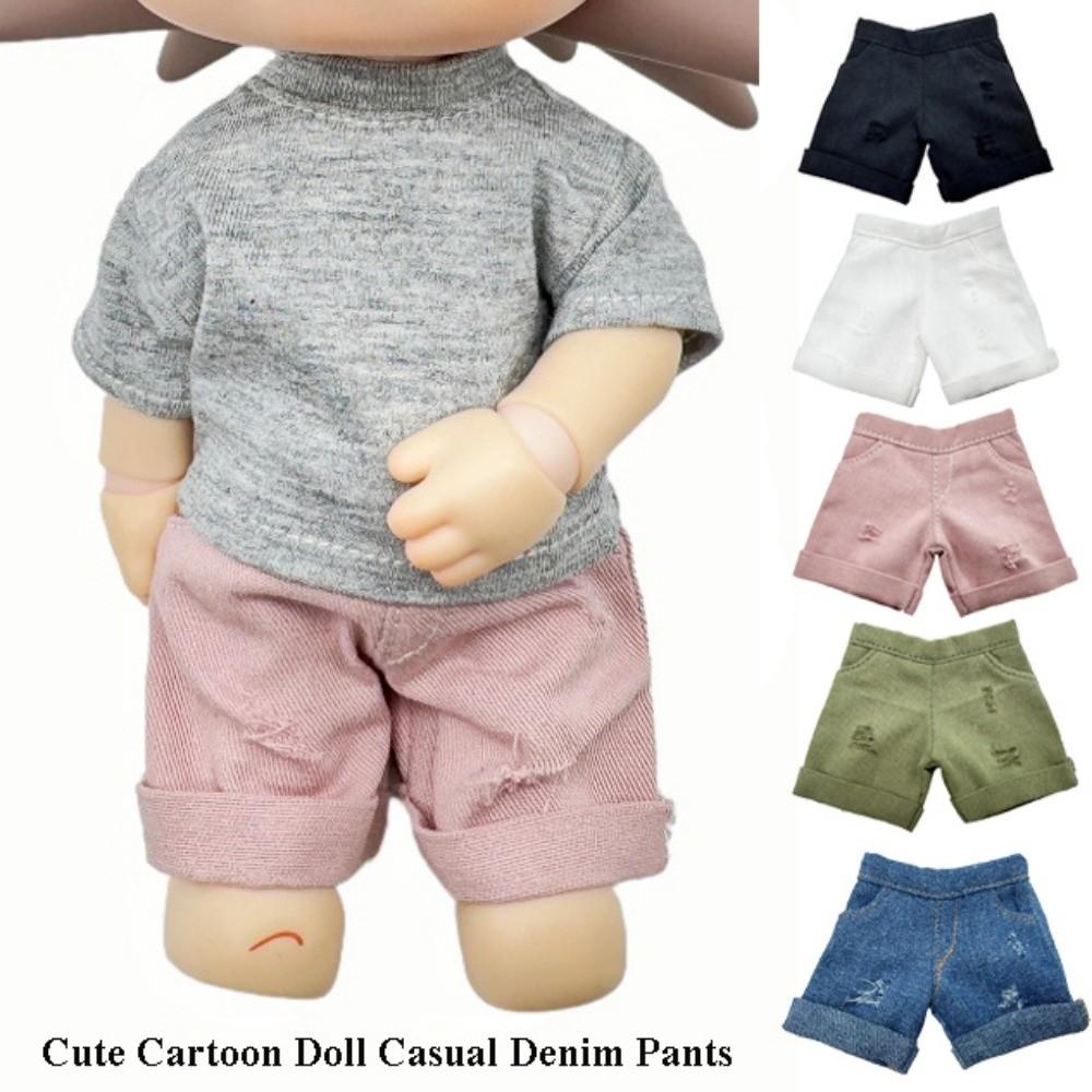 High Quality New Cartoon Dress Up Decorations Cute Multicolors Casual Denim Pants Ripped Jeans Pants For 1/8 Dolls