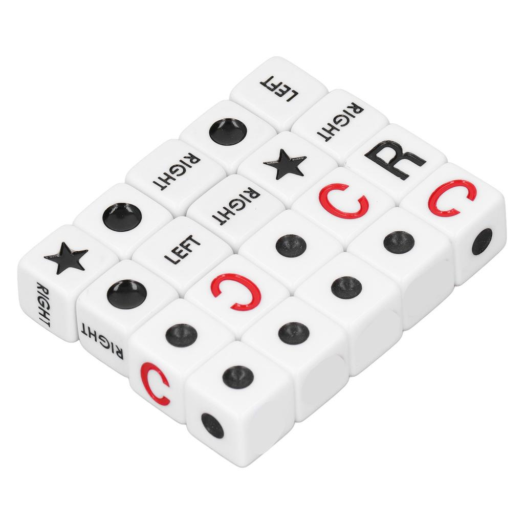 20pcs Left Right Center Dice Plastic Funny Portable Interactive Playing Game Dice for Party Travel