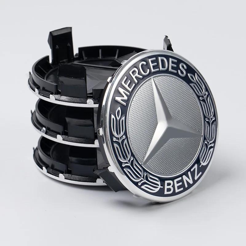 75MM Car Styling Wheel Center Covers Hub Caps Replacement Mercedes Benz W211 W203 W204 W210 W124 AMG W202 CLA W212 W220 W205