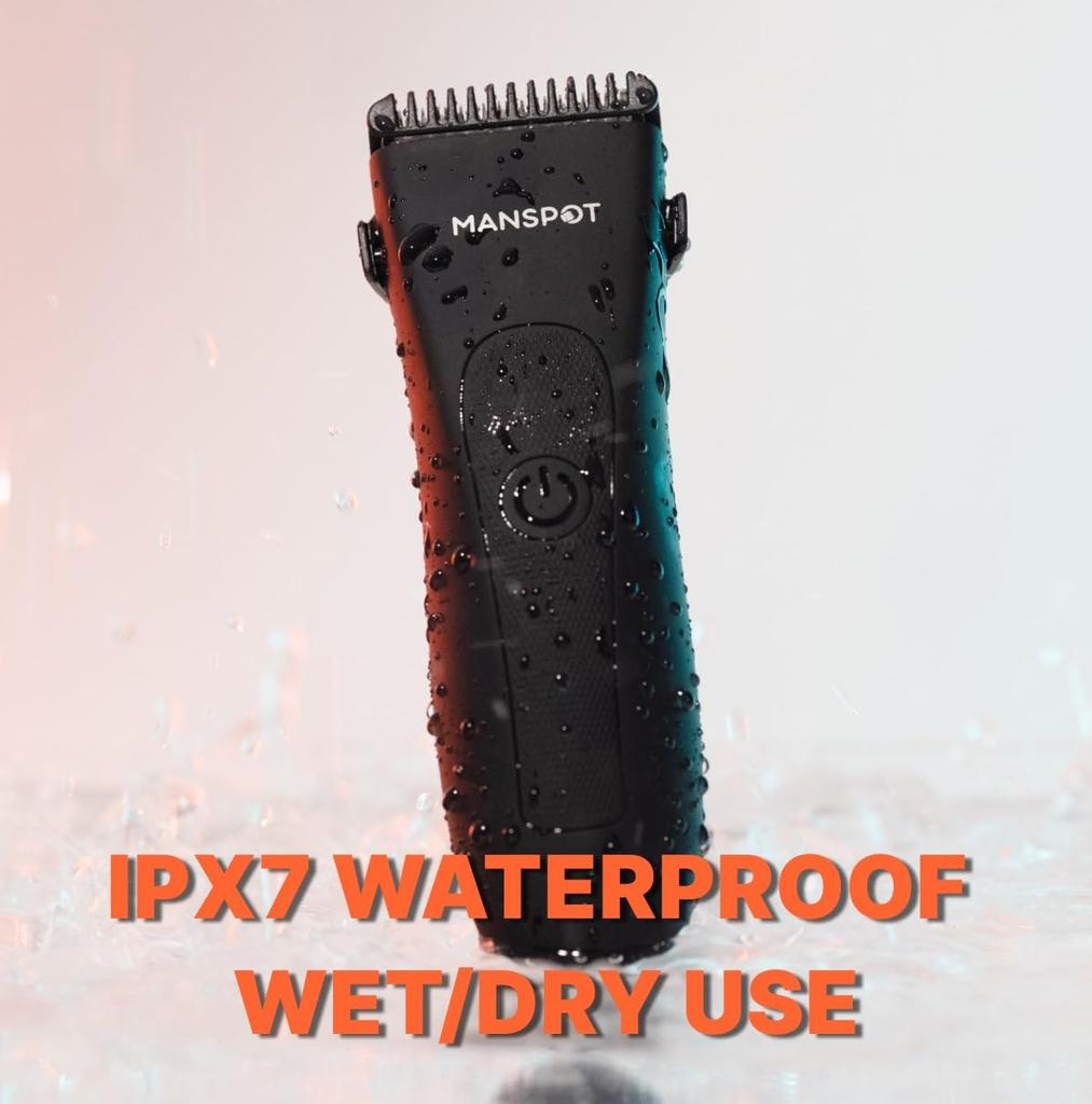 MANSPOT Groin Hair Trimmer for Electric Ball Replaceable Ceramic Blade Waterproof Groin Body Shaver 90 Minutes Shaving After Fully Charged Men,