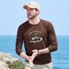 JEEP Men's Xinjiang Long-Staple Cotton Long-Sleeve T-Shirt