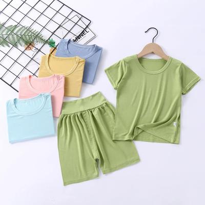 Children's Pajamas Modal Short Sleeved Suit Summer Pajamas Children's Clothing Waist Belly Protection Home Clothes