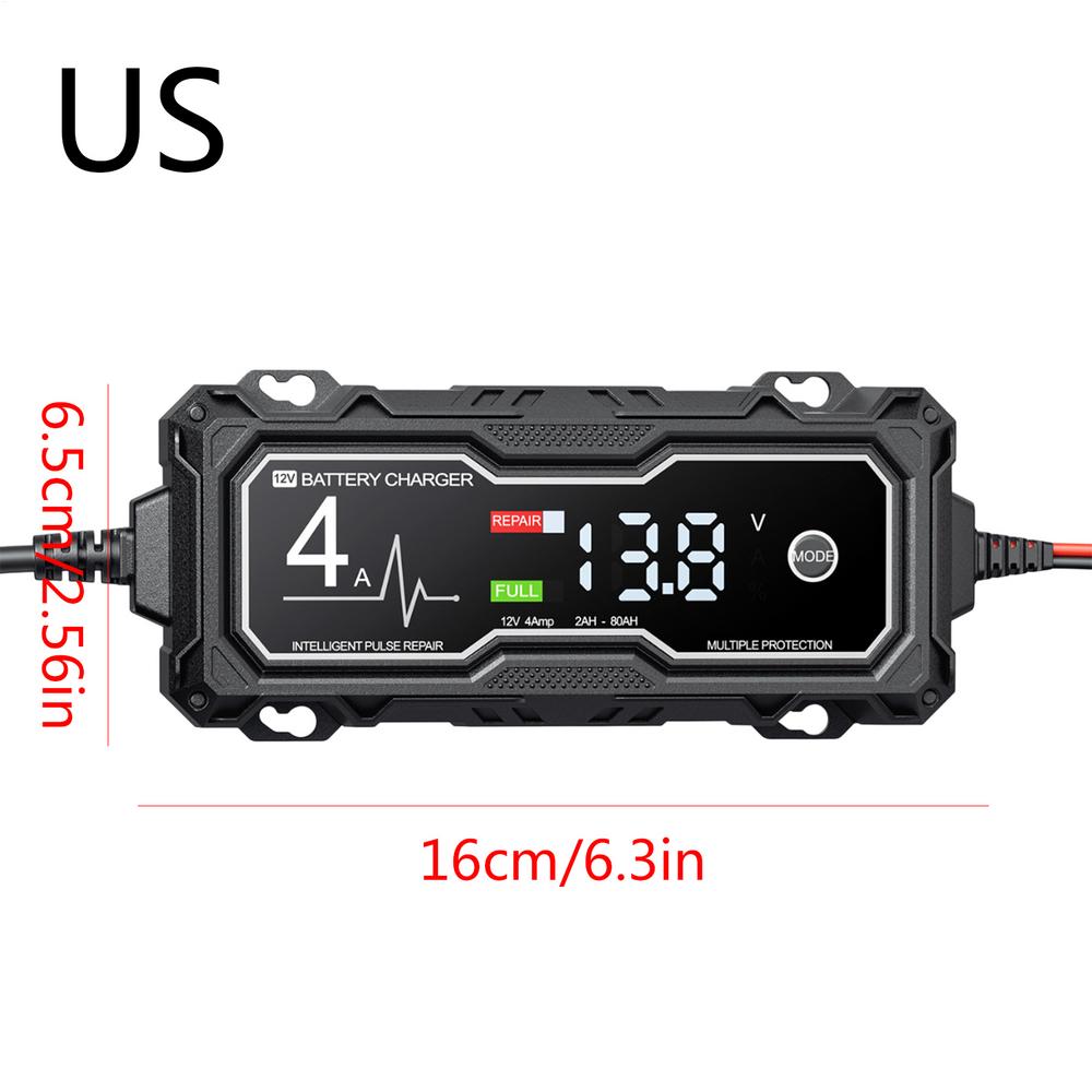 Car Battery Charger Repair Automatic Smart Trickle With LED Display Multiple Protection Automatic Smart Trickle Car Battery