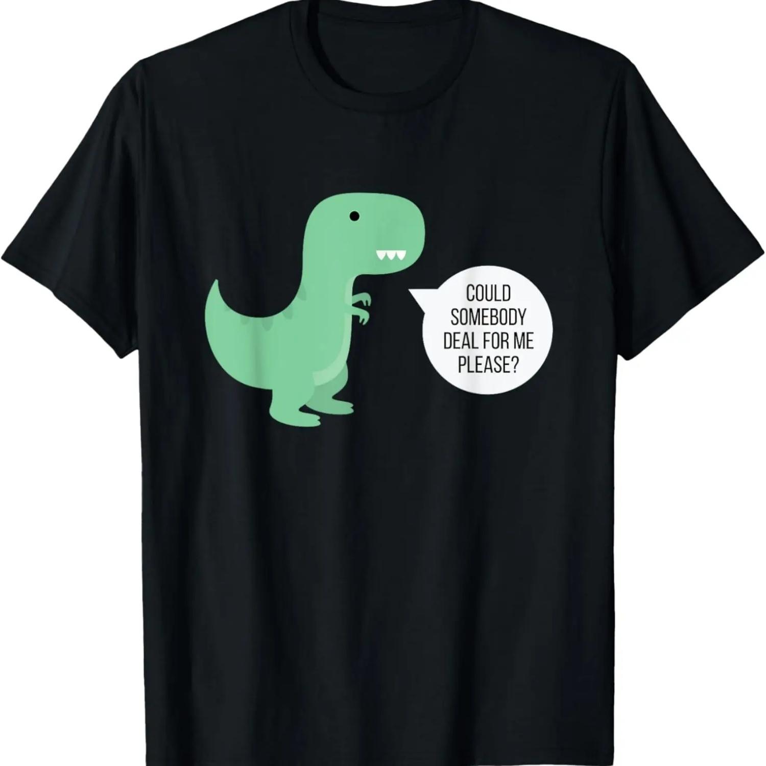 

Funny Poker T-Rex Can t Deal T-Shirt S чёрный