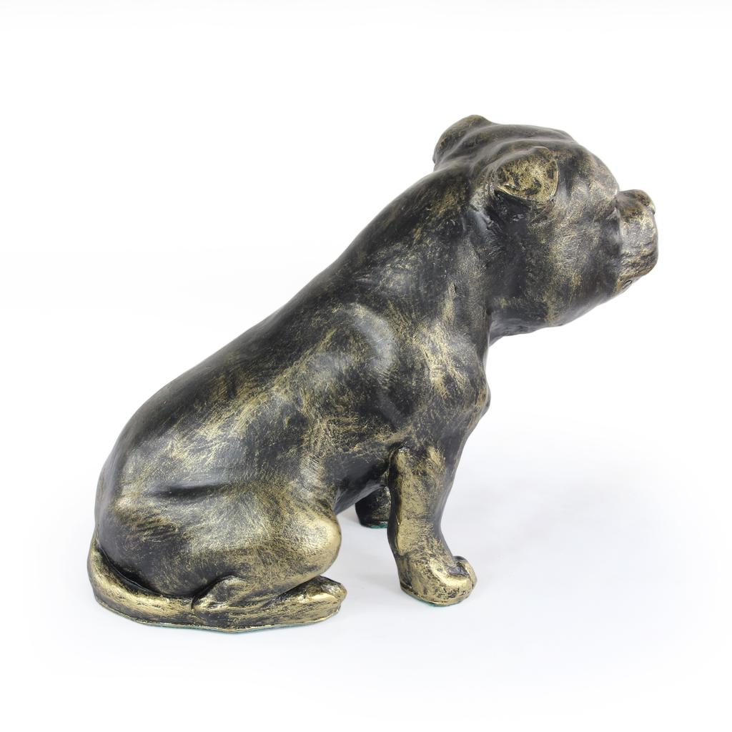 Staffordshire Bull Terrier, Staffy - Dog Statue, Sitting Dog for Desk, Decoration for the Living Room of a Dog Lover by Art-Dog