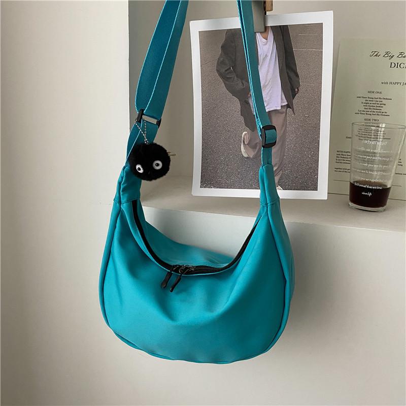 Oxford Cloth Crescent Bag for Women Lightweight Casual Shoulder Crossbody Handbag