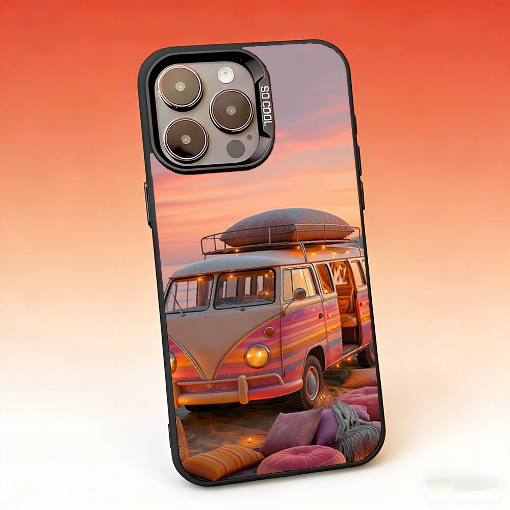 Combi Van Surf Phone Case For iPhone 17,16,15,14,13,12,11,Pro,Max,Plus,Mini,SE,Air Matte Shockproof Case iPhone16Plus
