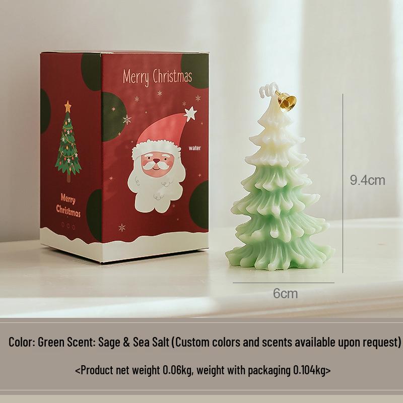 Christmas Tree Shaped Scented Candle - Festive Theme Decoration & Creative Gift
