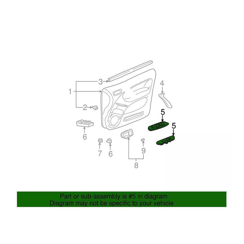 Left Front Door Armrest Upper Panel 74232-42080-B0 For Toyota RAV4 2001-2004 Window Lift Switch Bezel Cover 7423242080