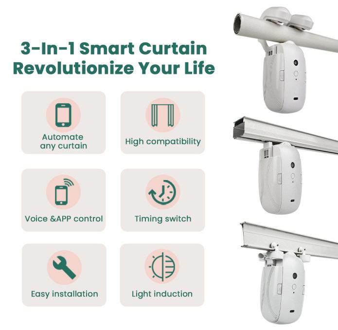 Electric curtain motor, smart home, curtain assistant, graffiti mobile phone remote control automatic intelligence