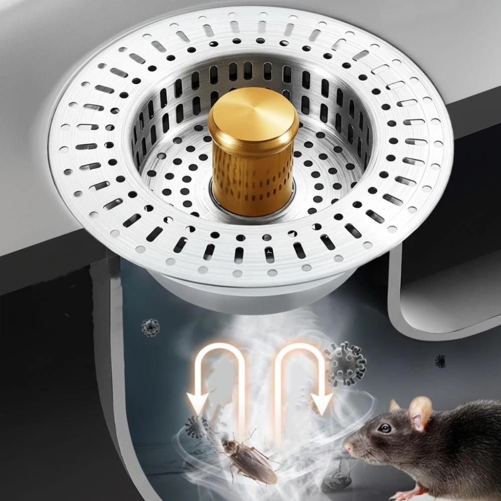 Anti Clog Pop Up Sink Stopper Stainless Steel Sink Strainer Plug Sink Strainer Kitchen