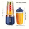 Individual USB Rechargeable Blender,  Portable Fruit And Vegetable Juicer Cup with 6 Blades And Travel Lid, Handheld Blender for Travel, Gym