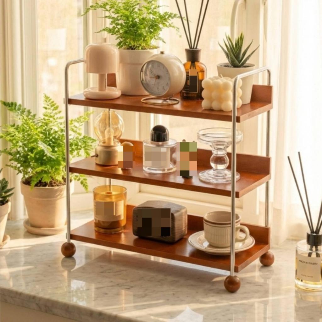 3 Tier Desktop Organizer Multi Purpose Countertop Shelf for Dorm Room