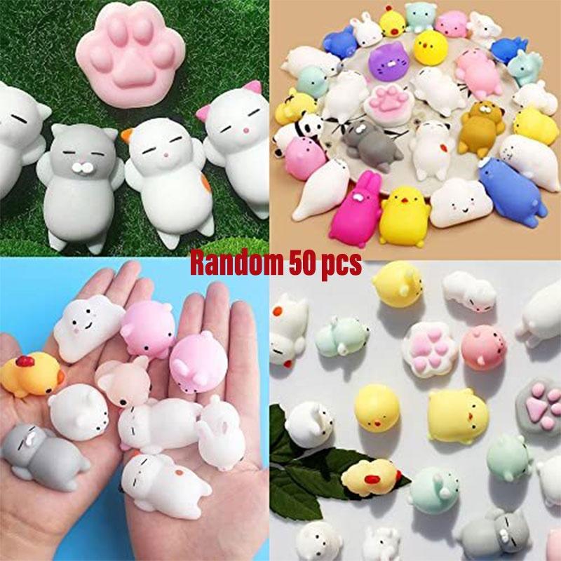 Cute Seal Squishy Animal Toy Stress Relief Squeeze Fun For Kids 50 Pieces Set