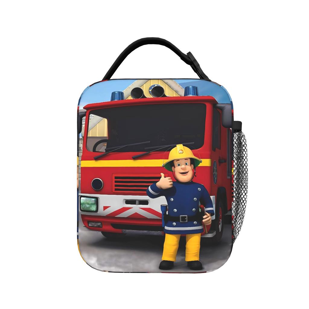Firemans Sams Lunch Bag Fashion Lunch Box For Unisex Travel Portable Cooler Bag Oxford Print Tote Food Bags