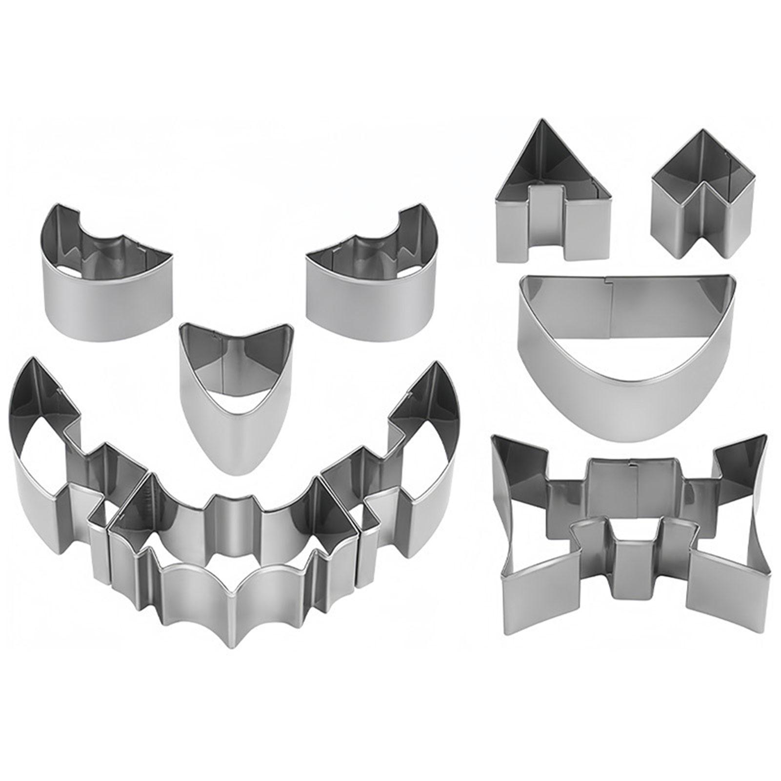 

Halloween Pumpkins Cookie Cutter Set,Stainless Steel Sugar Biscuit Press Stamp,DIY Biscuit Baking Mold For Pumpkins Carving Tool
