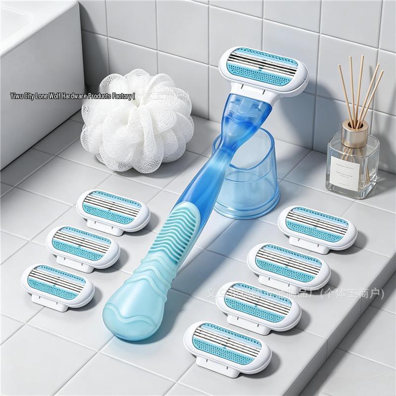 Women's Multi-layer Stainless Steel Razor for Face & Underarm Hair Removal