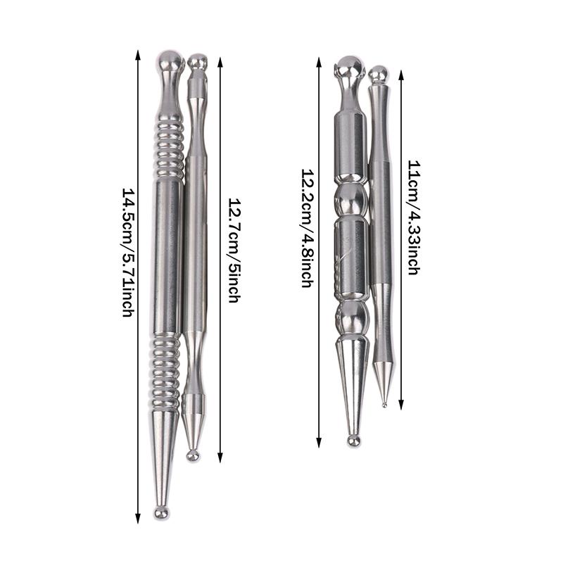 1Pcs Acupuncture Pen, Facial Reflexology Tools Stainless Steel, Trigger Point Massager Tool, Deep Tissue Massage Tool