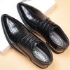 Luxury Brand Men's Leather Shoes Lace Pointy Derby Oxford Print Casual Mens Dress Shoes Man Wedding Party Shoes for Men