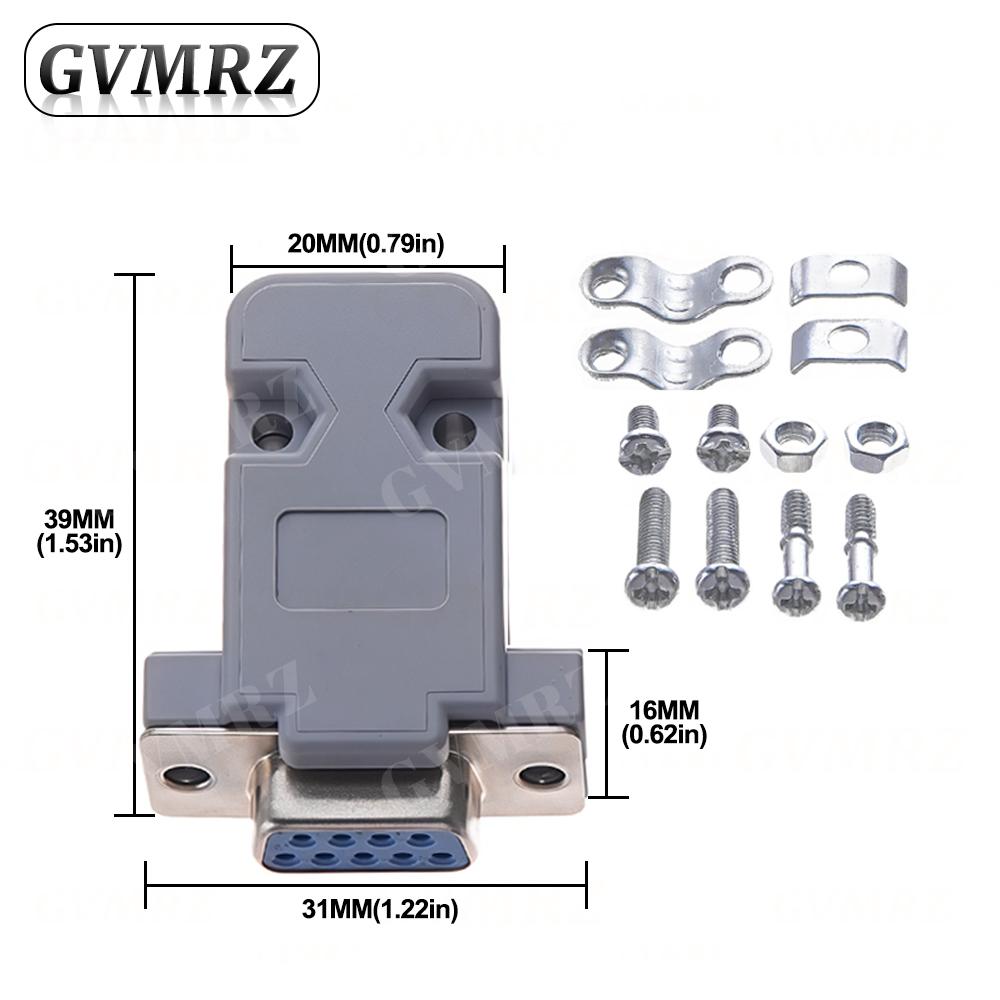 2Set DB9 Adapter Connector Core DB15 DB25 DB37 RS232 Serial COM Plug Connectors Hole/Pin Female Male Port Socket D Sub DP9