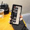 Retro Cassette Tape Case for Samsung Galaxy A41 A24 A55 A26 A72 A36 A23 A53 A32 A22 A52 A51 A73 A35 A25 A71 Black Soft Phone