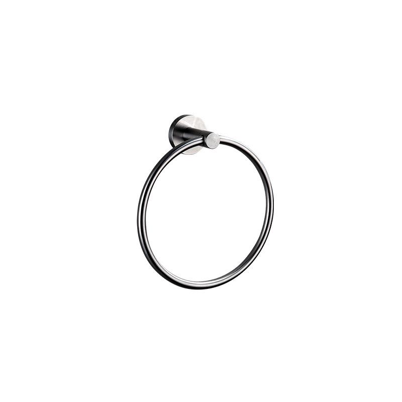 60 Series Model 304 Stainless Steel Wall-Mounted Towel Rack with Mirror Finish & Towel Ring