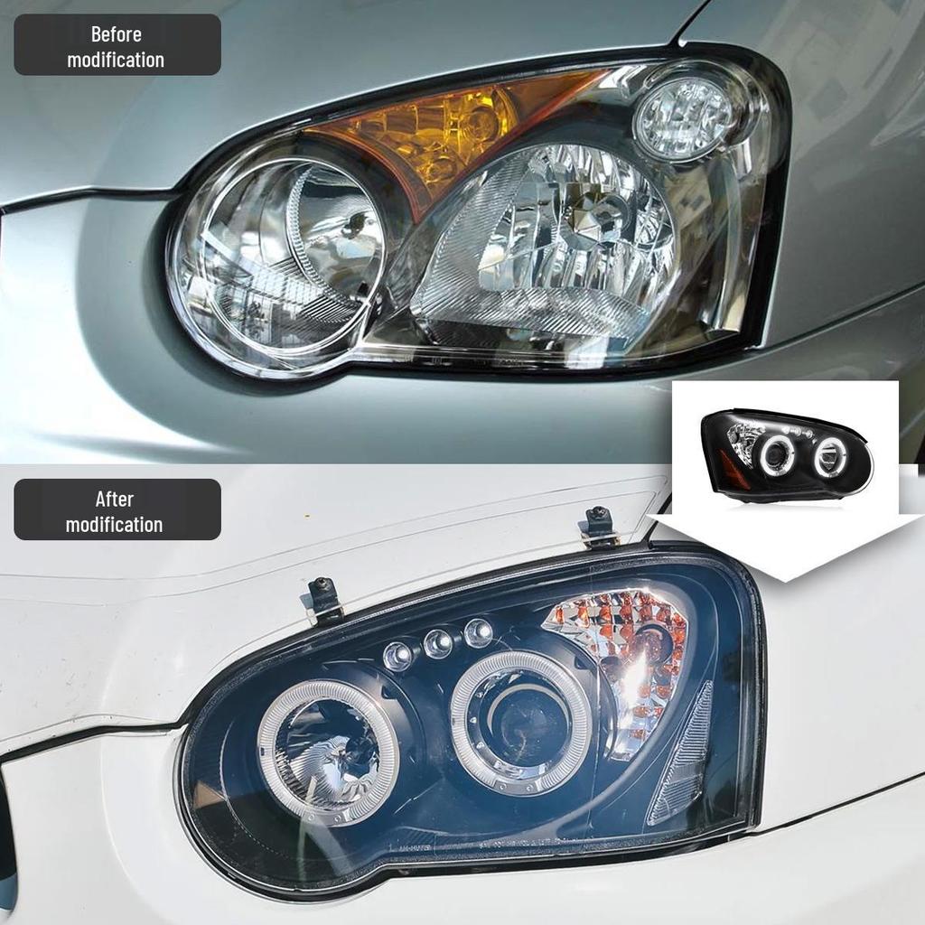 Suitable Modified LED Projector Headlight Assembly with Daytime Running Lights and Turn Signals for 2004-2005 Subaru Impreza