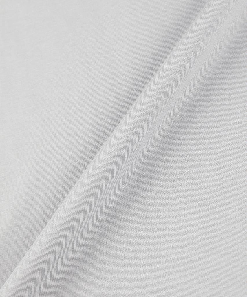 PANICALE Grey Johnny Collar Cotton Linen Polo Shirt