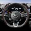 Suitable for Alfa Romeo Breathable Leather Steering Wheel Cover Quick-Release Non-Slip Durable Black
