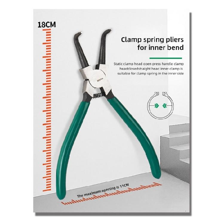 Ergonomic Circlip Pliers Carbon Steel Accurate Straight Curved Nozzle Plier 4PCS