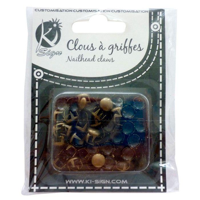 Clous Rivet À Griffes Rond Ø6mm Antic Bronze 80 Pièces