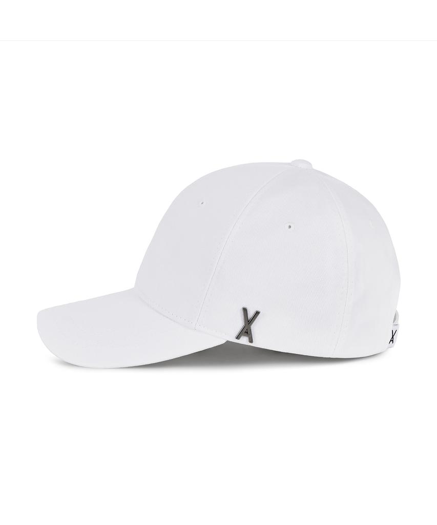 Bajal [Unisex] Studded Logo Oversized Ball Cap White
