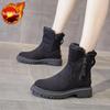 Fashion Booties Shoes for Woman Elegant With Medium Heels Suede Women's Ankle Snow Boots Comfortable Designer Luxury High Quality Boot