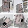 Aesthetic School Bags With Kawaii Pin And Cute Accessories Kawaii Backpack For Teen Dirls (white)
