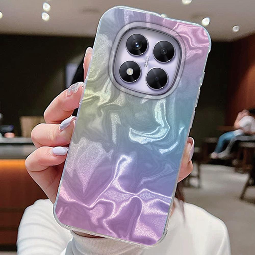 Phone Cases For Xiaomi Redmi Note 14 13 Pro Plus 5G 14T 13T Pro Poco M6 Pro Colorful Gradient Laser Cover Silicone Fundas Bumper