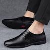 WAERTA Two Layer Cowhide Men Dress Shoe Oxfords Lace Up Italian Mens Casual Shoes Luxury Brand Moccasins Loafers Plus Size 37-46