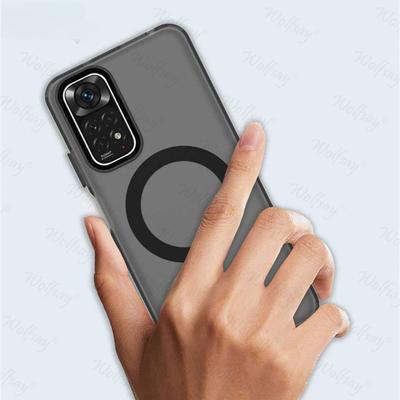 Transparente Hülle für Redmi Note 11 Hülle Redmi Note 11 11S Magnetische Adsorption Kabelloses Laden Rückseite für Redmi Note 11S Hülle