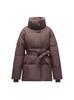 European Winter Stand Collar Cotton Jacket with Belt - Elegant and Versatile Outerwear