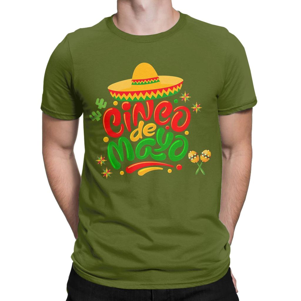 Enjoy The Cinco De Mayo Tshirt For Unisex Vintage Cotton Tee Shirt Crewneck Short Sleeve T Shirt Big Size Clothing
