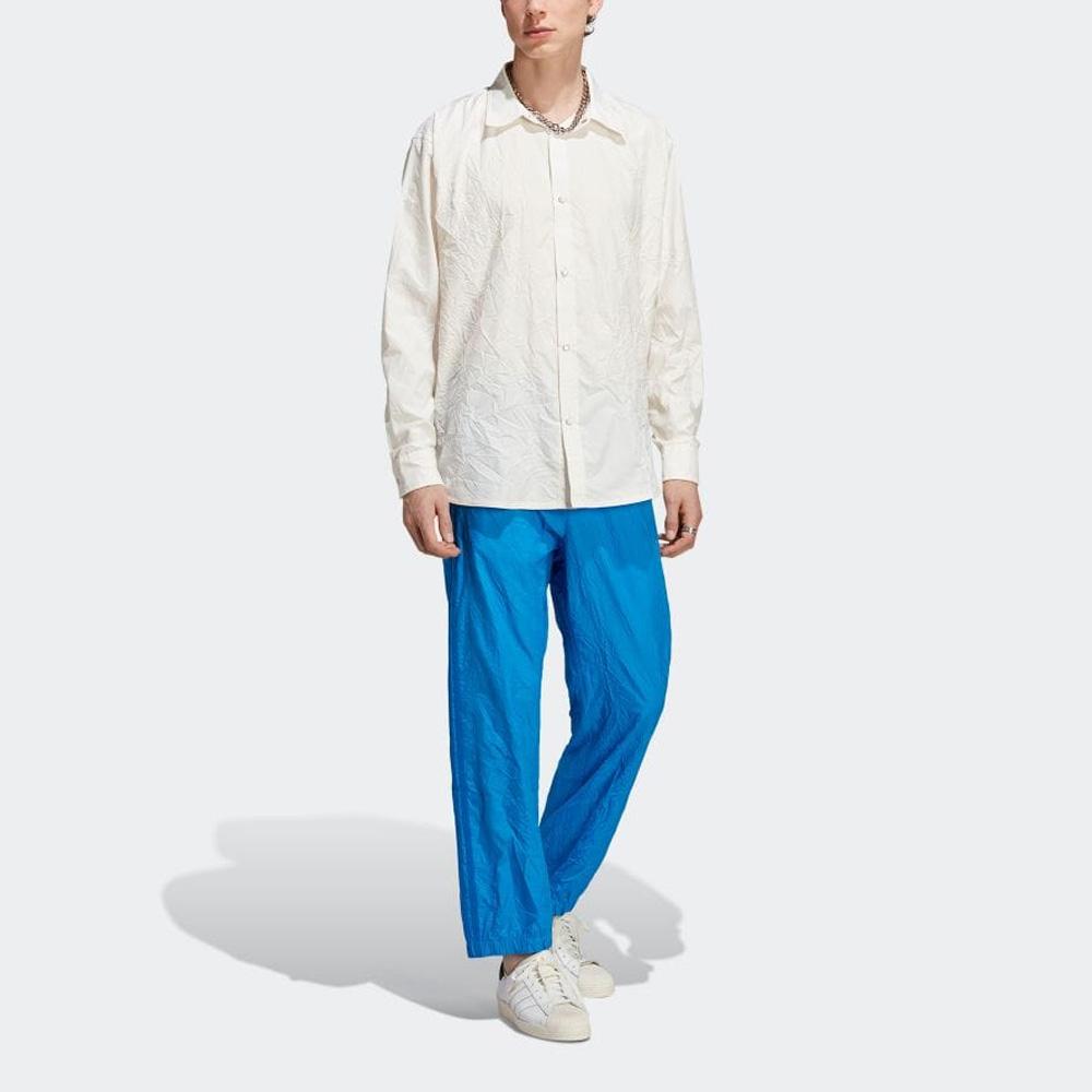 Adidas Solid Color Long Sleeve Polo Shirt Men Tops Cloud-White IA2437