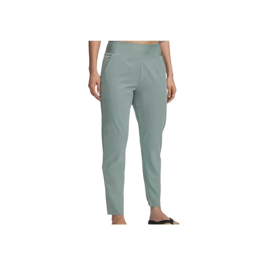 Under Armour Comfortable Mid-Rise Woven Sports Pants Women bottoms Blue-Green 1383557-348