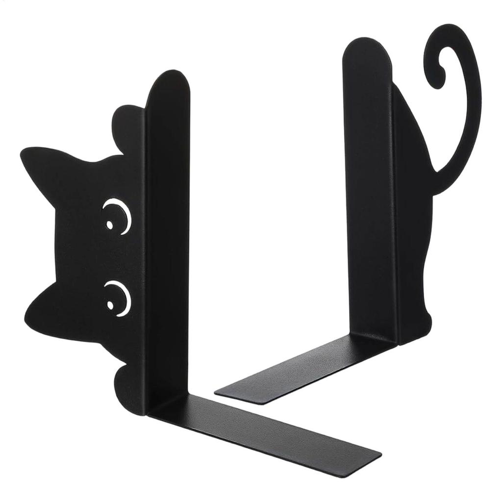 Katten Boekensteunen Creatieve metalen boekensteun met katten thema Schattige Kat vorm Stopper Boeken display stand voor Thuis Boekenkast Slaapkamer